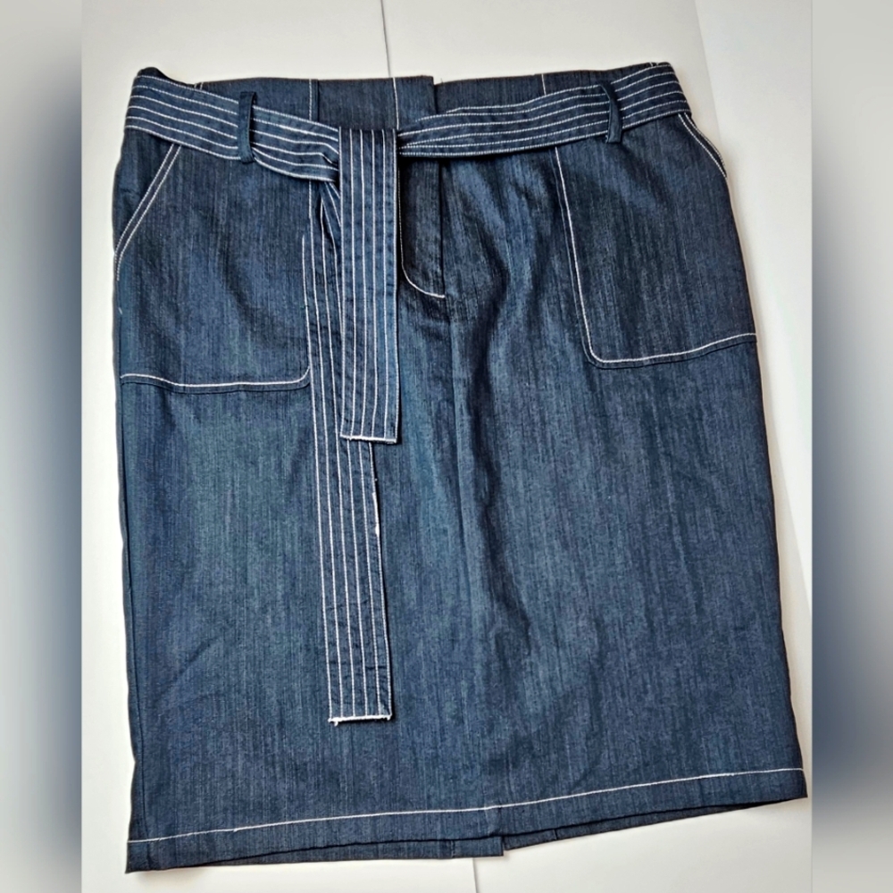 NY&Co.Denim Belted Skirt
